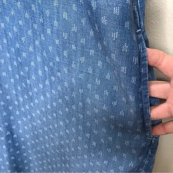 NWT Philosophy Blue Chambray Denim Tencel Lace Up Dress Tunic Women Size Large - Picture 5 of 13